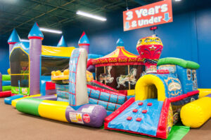 There is a designated play area and bounce house exclusive for toddlers!